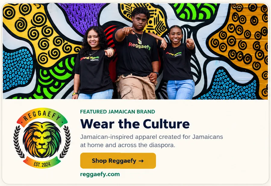 Reggaefy featured Jamaican brand card: Wear the Culture